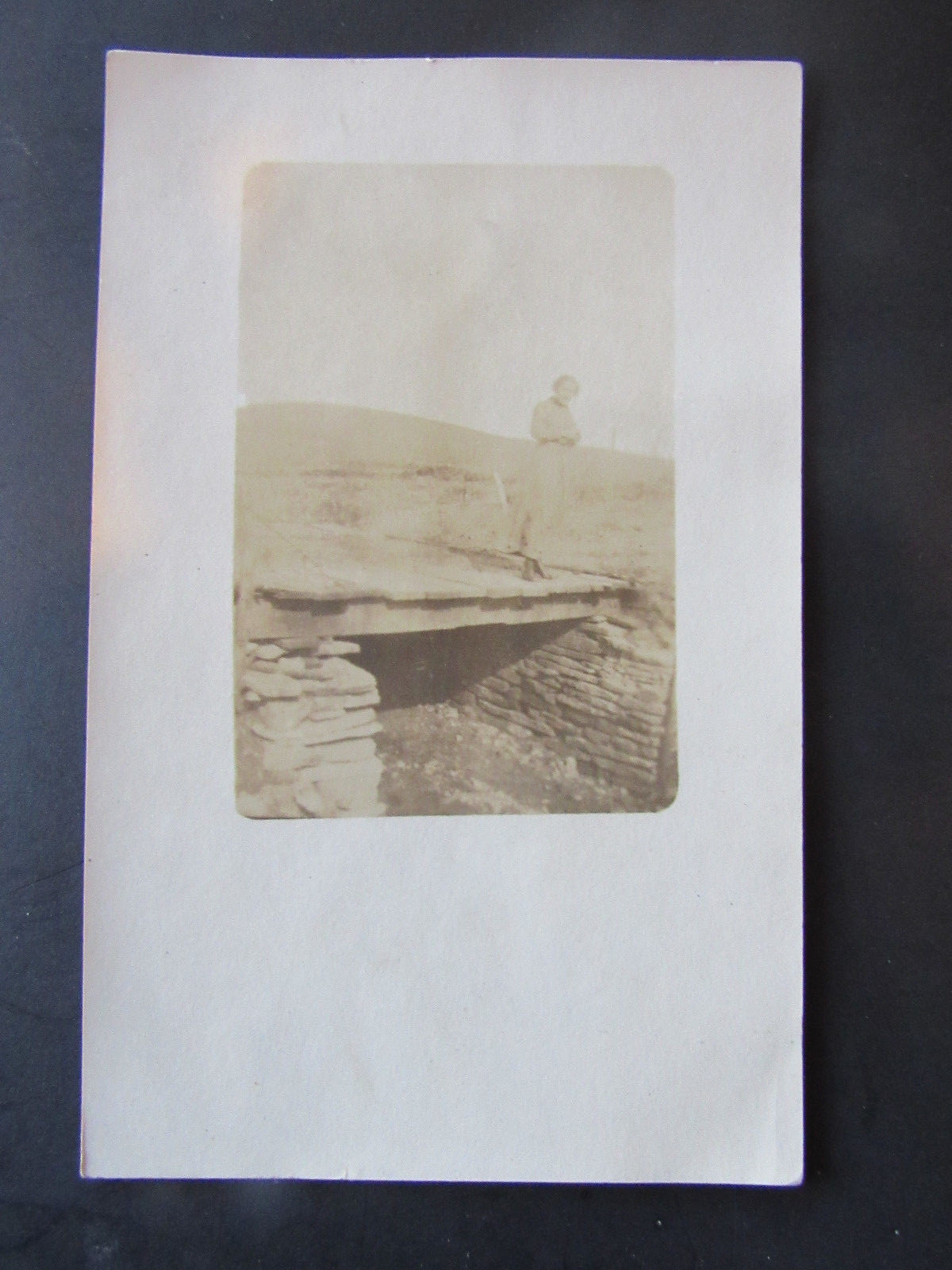 1916 RPPC Hillsboro Kansas Marion County Farm Cattle Bridge