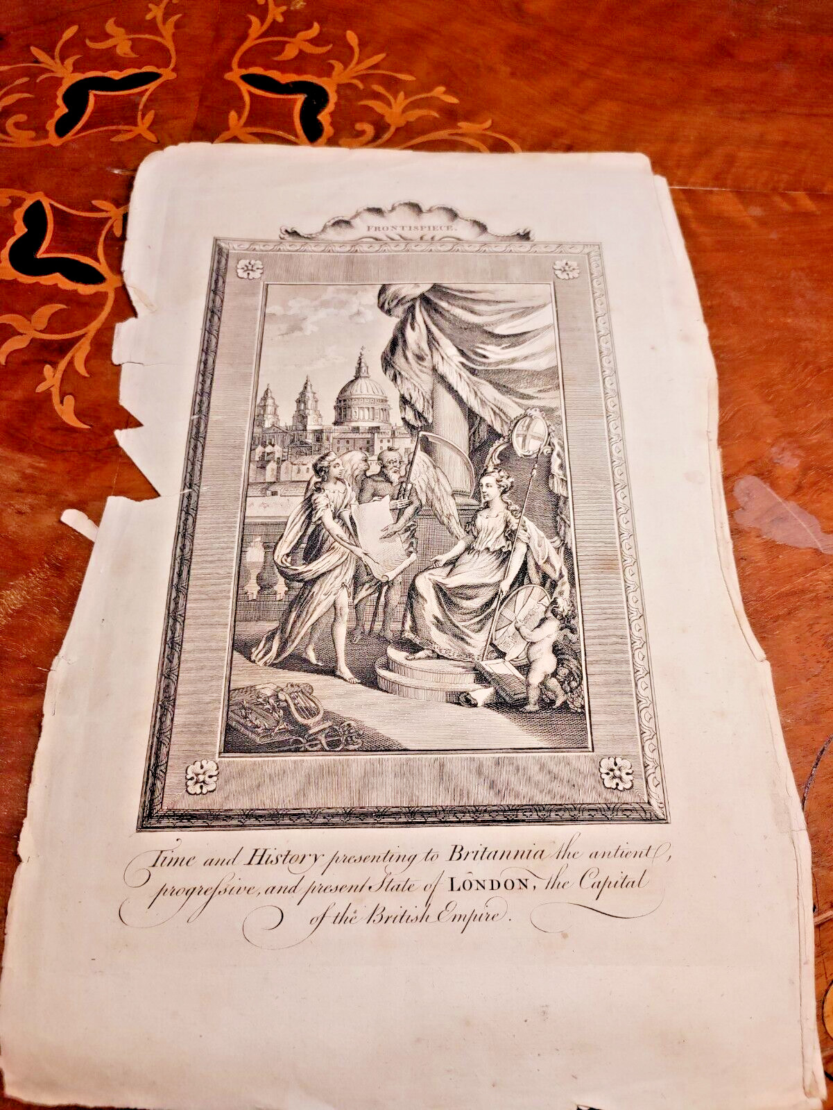 1775 Harrison\'s London Britannia the Antient State London Capital British Empire