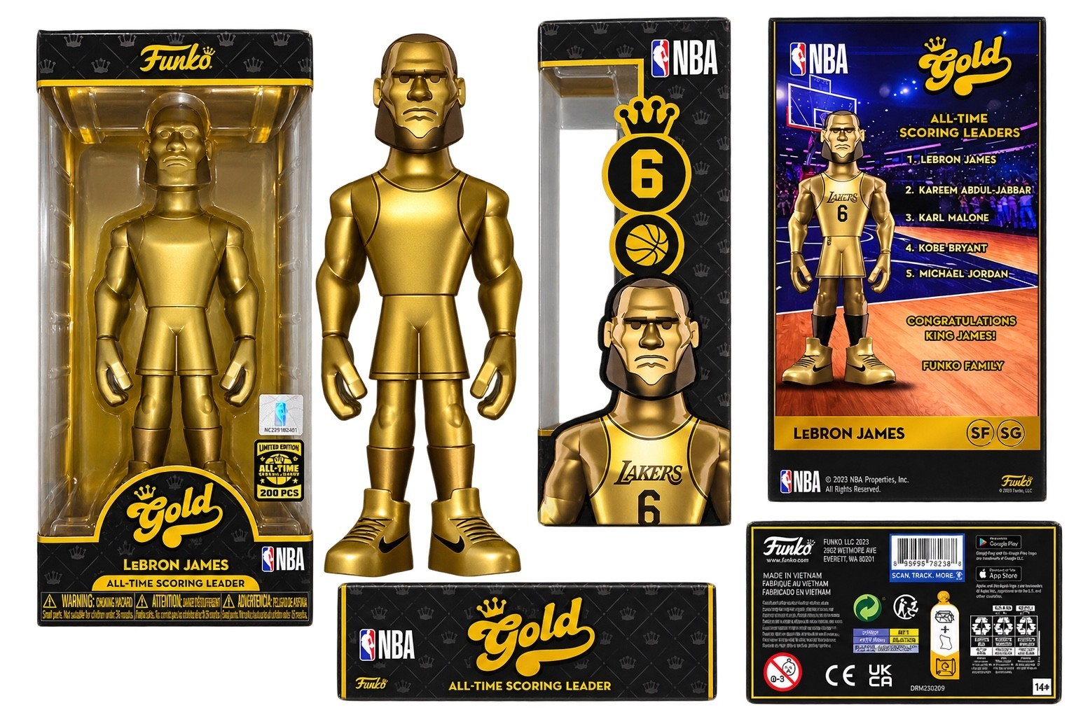 Funko GOLD LeBron James 12” All-Time Scoring Leader Limited Edition 200 PCS