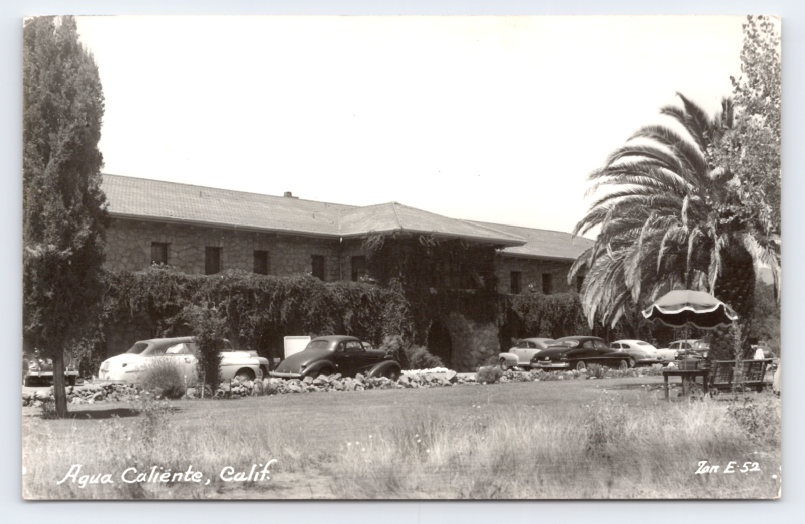 1951 Agua Caliente Springs Hotel RPPC Sonoma CA DPO Last Day Postmark Resort
