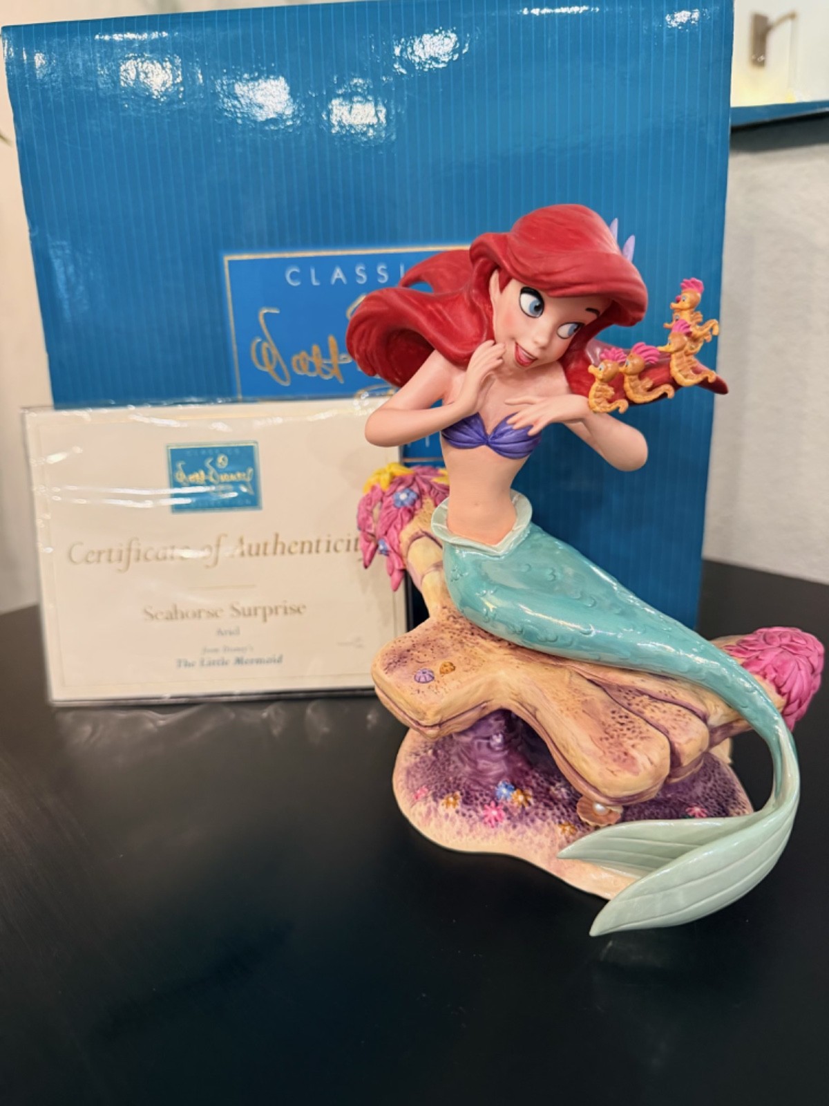 WDCC Disney Ariel “Seahorse Surprise” 1996 Little Mermaid Figurine MIB COA