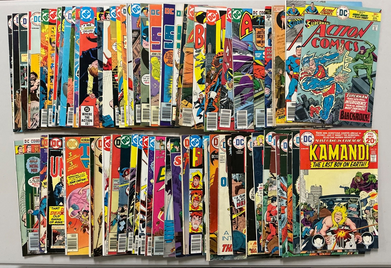 LOT of 70 assorted DC BRONZE 1970's comics Superman Batman Kamandi more (1326)