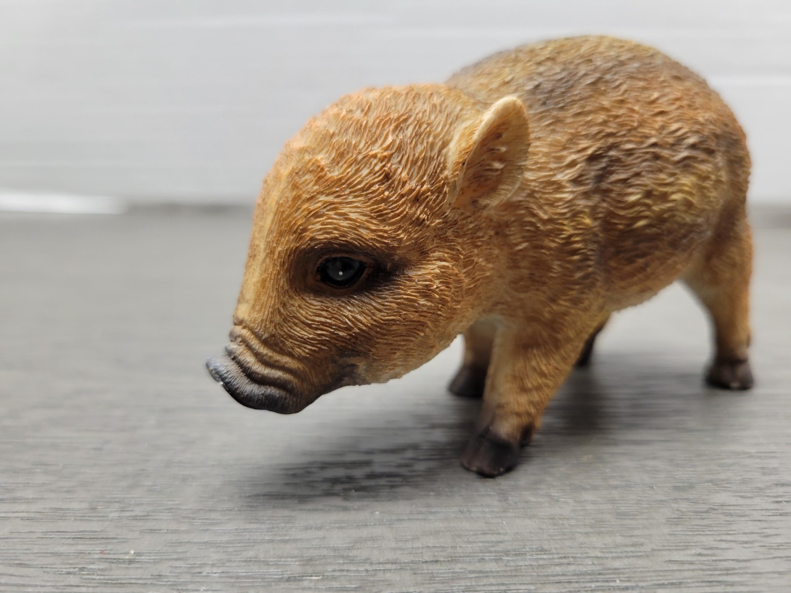 Vintage Collectible Pig Figure Warthog, Expertly Hand-Painted, Lifelike, Resin