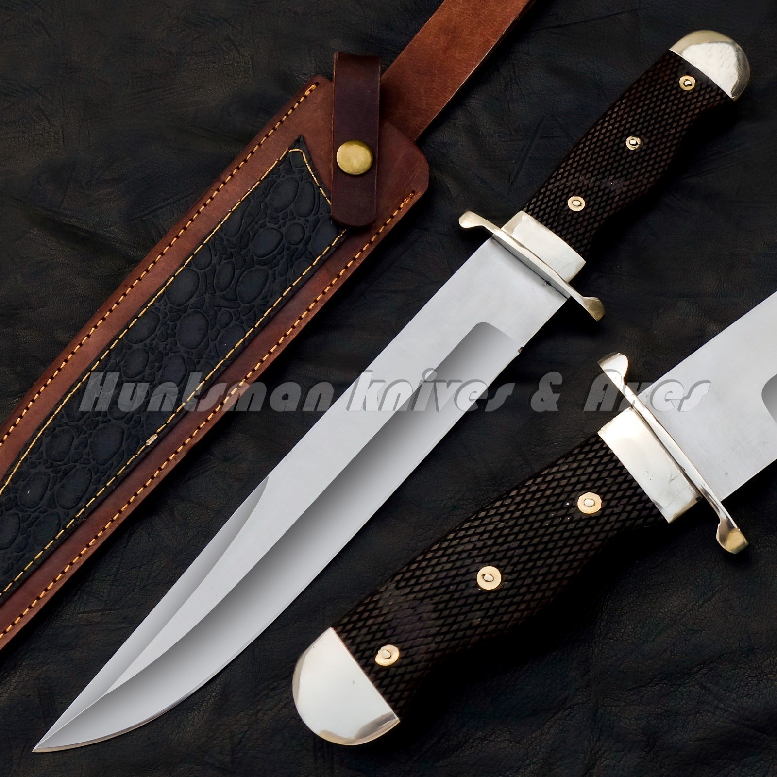 Hand Made 19th century Henry Shively's Bowie Replica w/Nickel Silver fittings