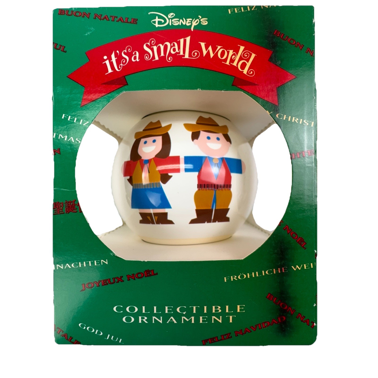 Disney IT'S A SMALL WORLD USA  Christmas Ornament Collectable Vintage