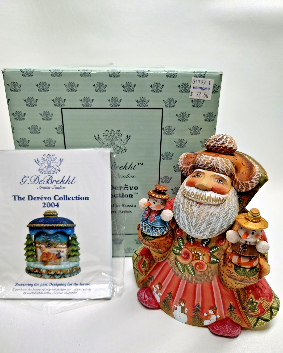 Vintage 2005 G. DeBrekht Friendship Santa Village Friends Series #51799-1 5