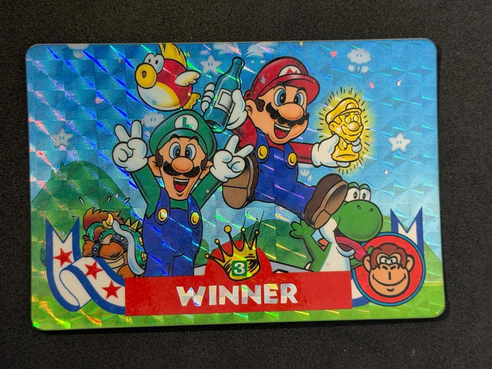 RARE Mario Luigi 1993 Banpresto Mario Kart PRISM Carddass Japan Card Nintendo