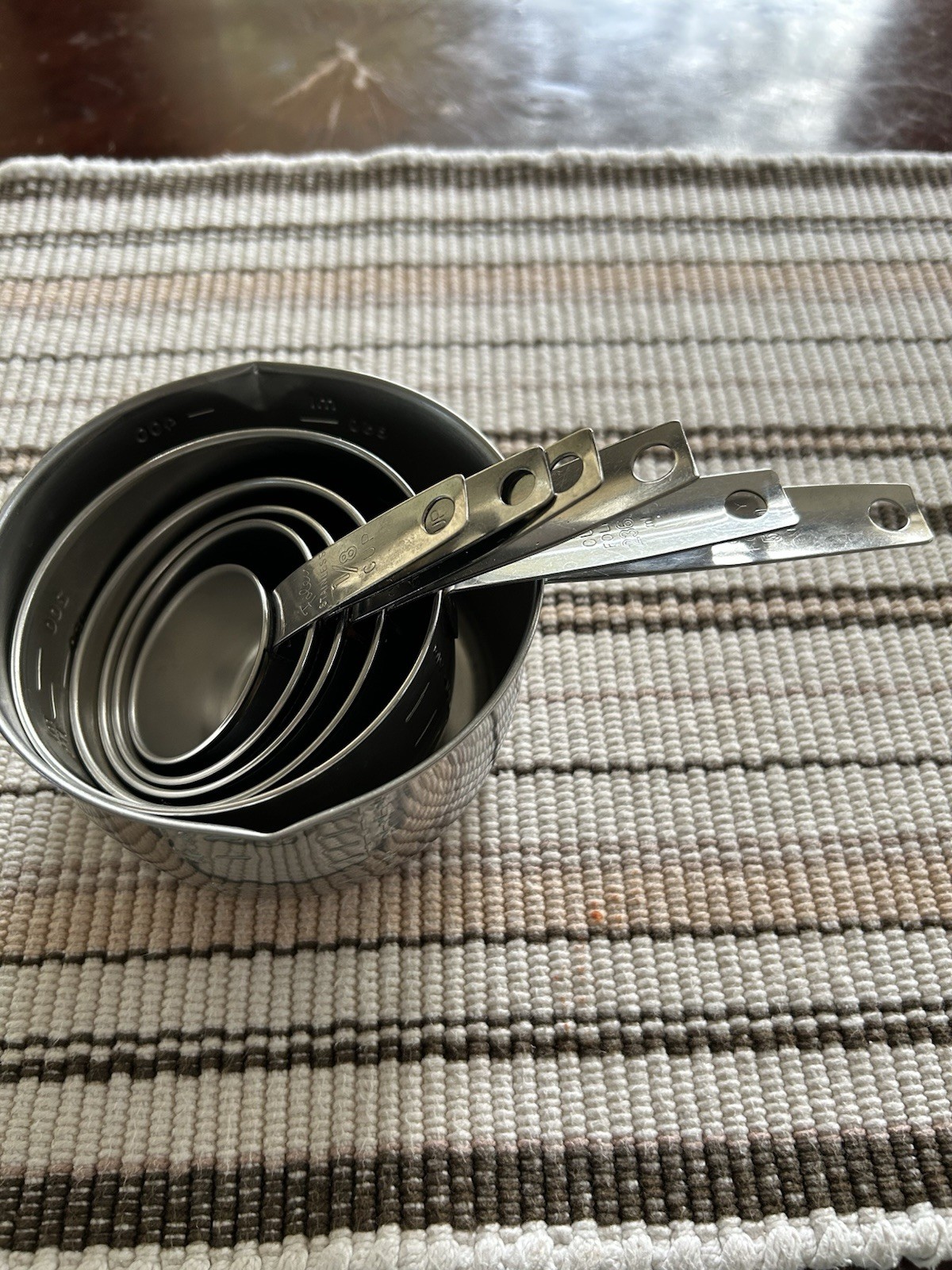 VINTAGE FOLEY STAINLESS STEEL MEASURING CUPS 6