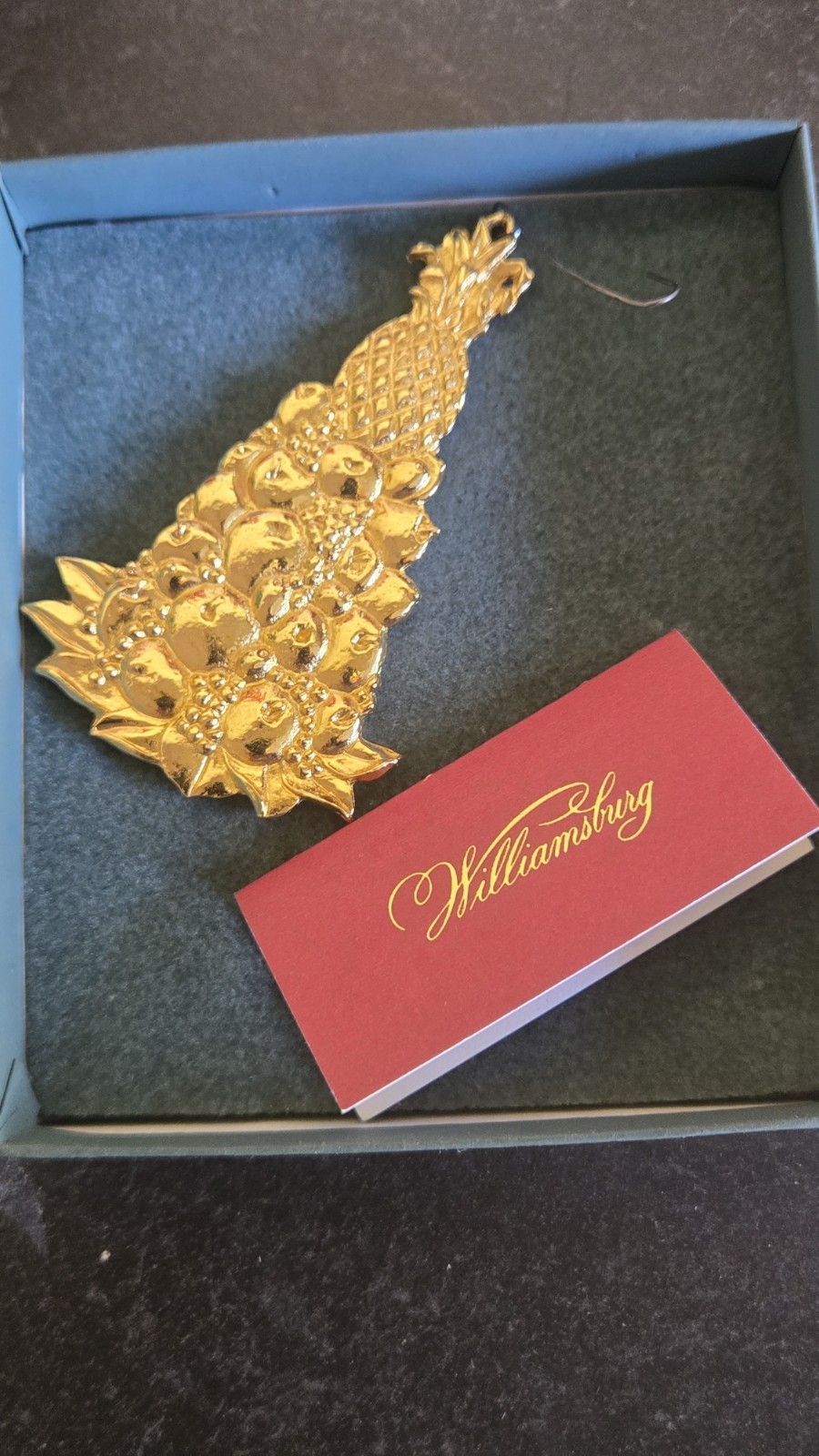 Lenox Williamsburg Mark Stieff Apple Cone Ornament Original Box Vintage