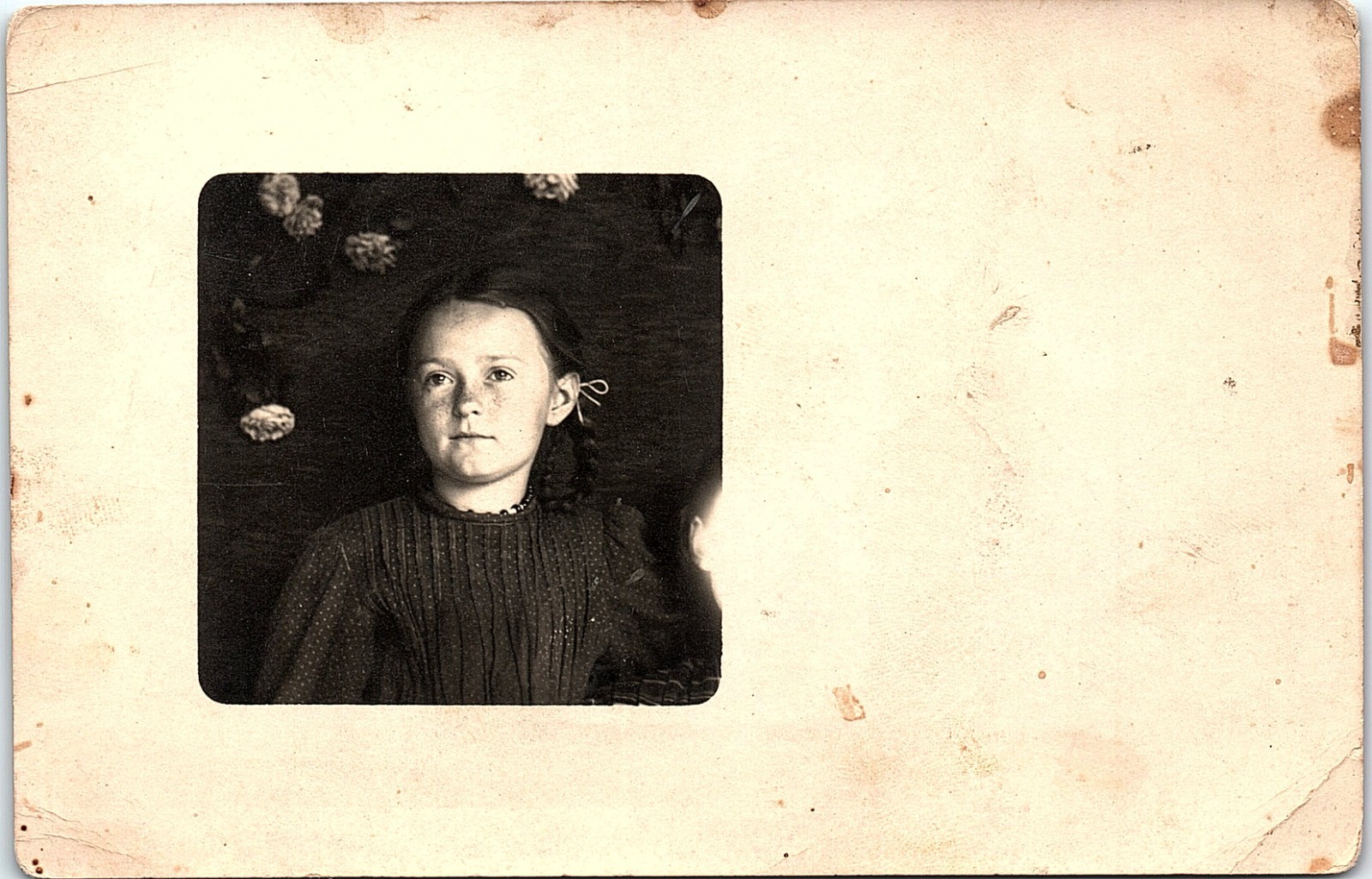 Vintage Postcard RPPC Young Girl Portrait Braids RPPC Bessie Willing