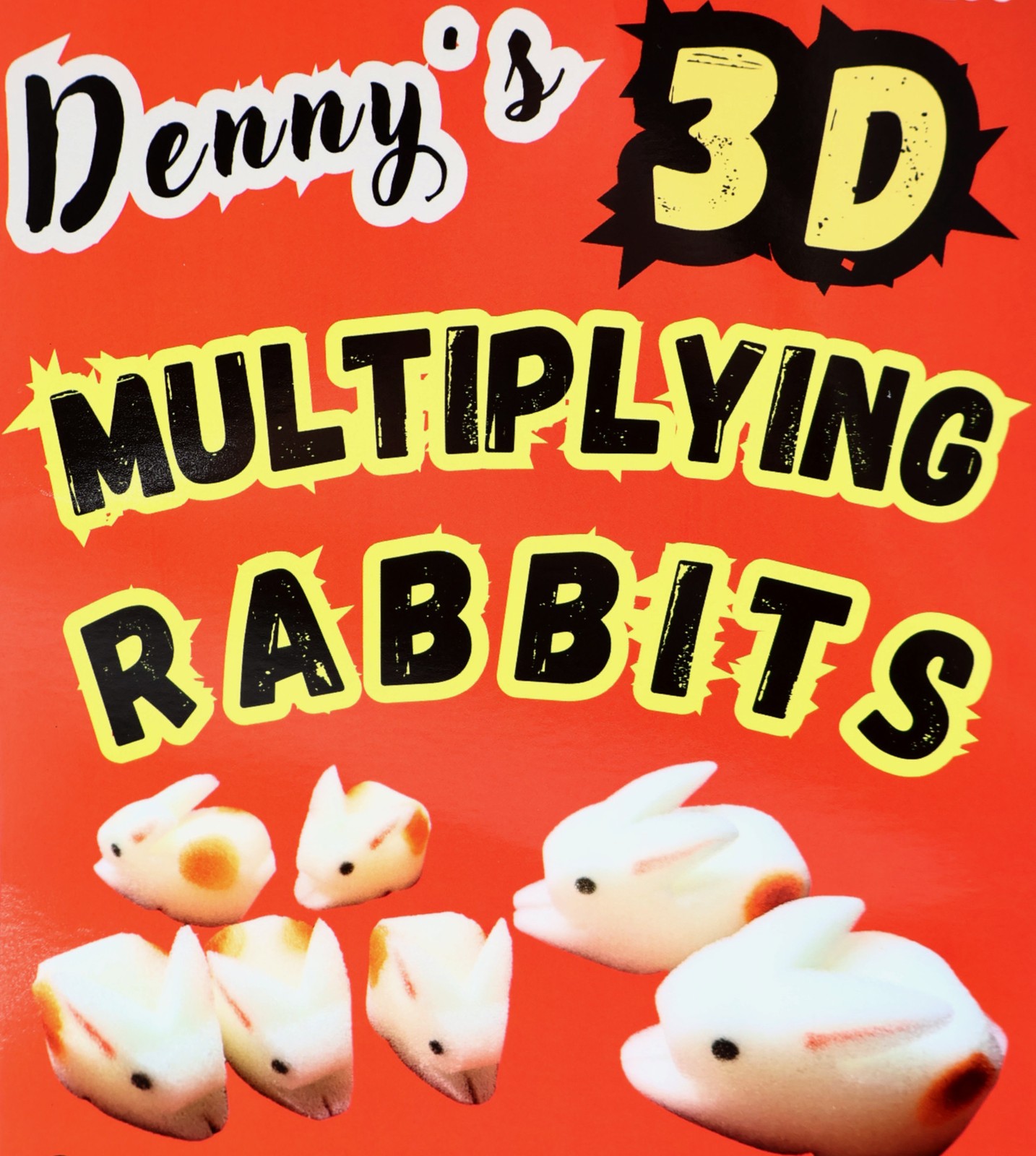 Denny's 3D Multiplying Rabbits (7 Pc Mom and Pop with 5 babies) Set