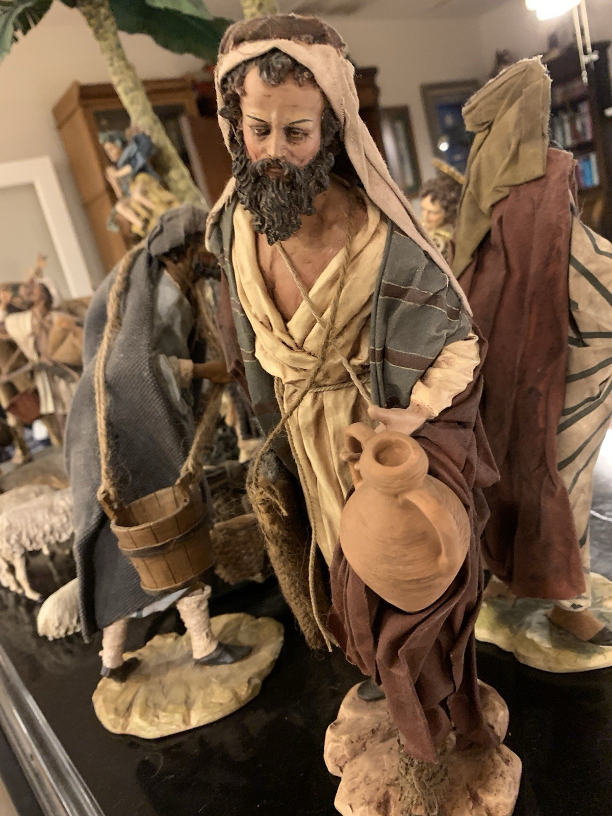 vintage Dept 56 Neopolitan NATIVITY  Neiman Marcus man with jars