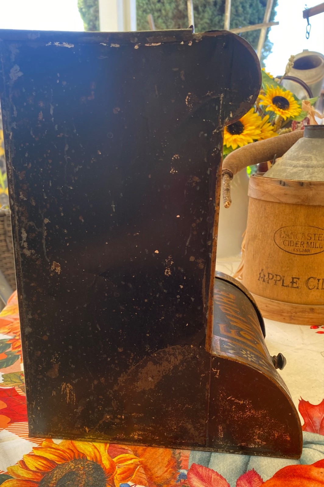 antique empire mills tin spice cabinet
