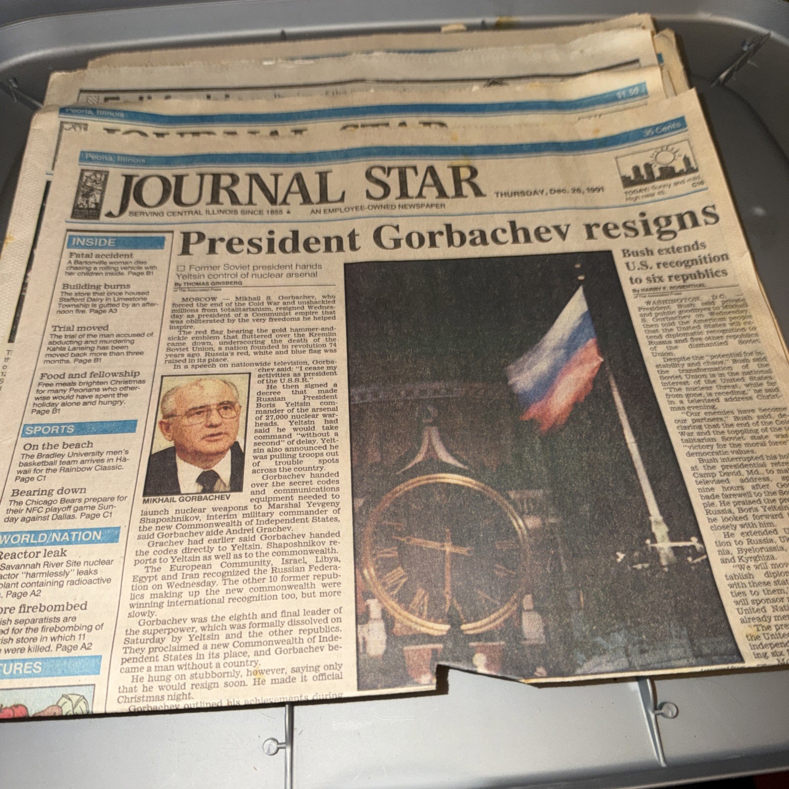 Lot Of Old Newspapers About Gorbachev And Soviet Union 1989-1991