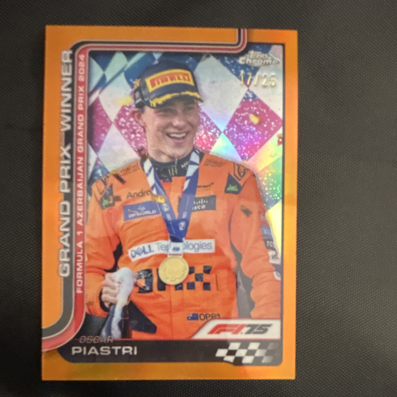 Topps 2025 Topps Chrome F1 75 Oscar Piastri #109 Grand Prix Winner Orange /25