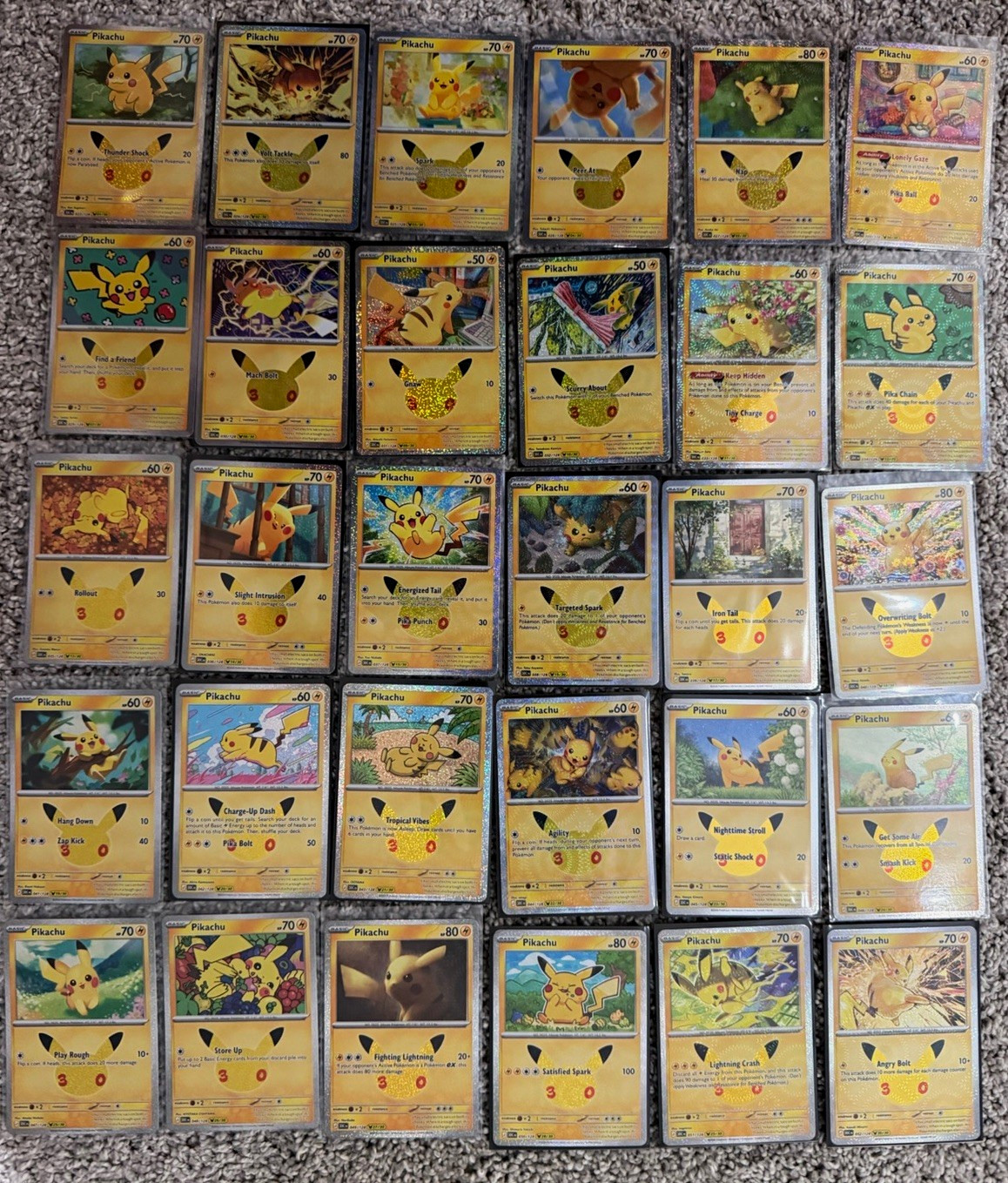 Pokémon 30th Celebrations - Pikachu Complete Set (1-30)