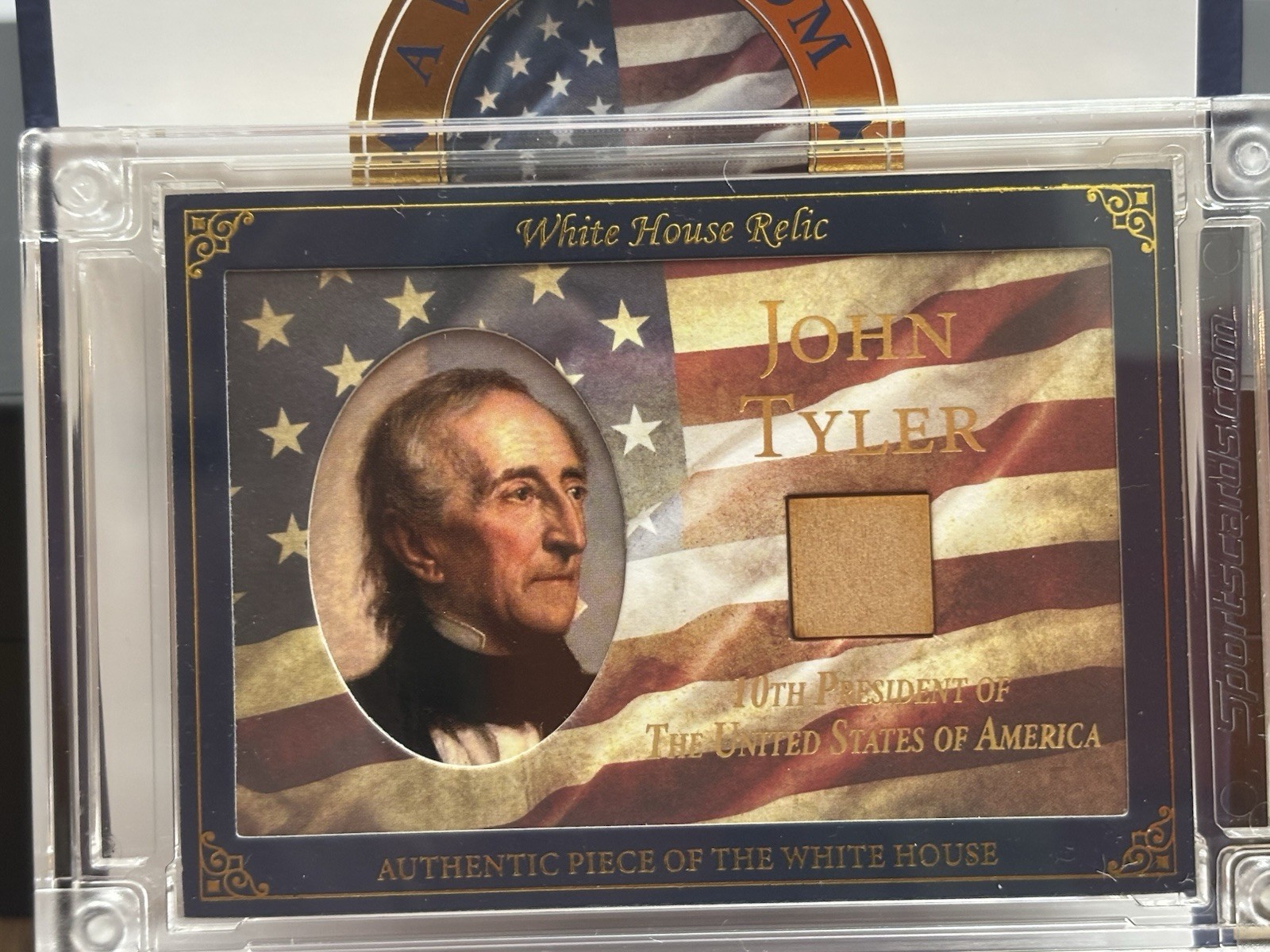 2025 POTUS John Tyler Authentic Piece of The Whitehouse Relic 91/149 WHR- JT10