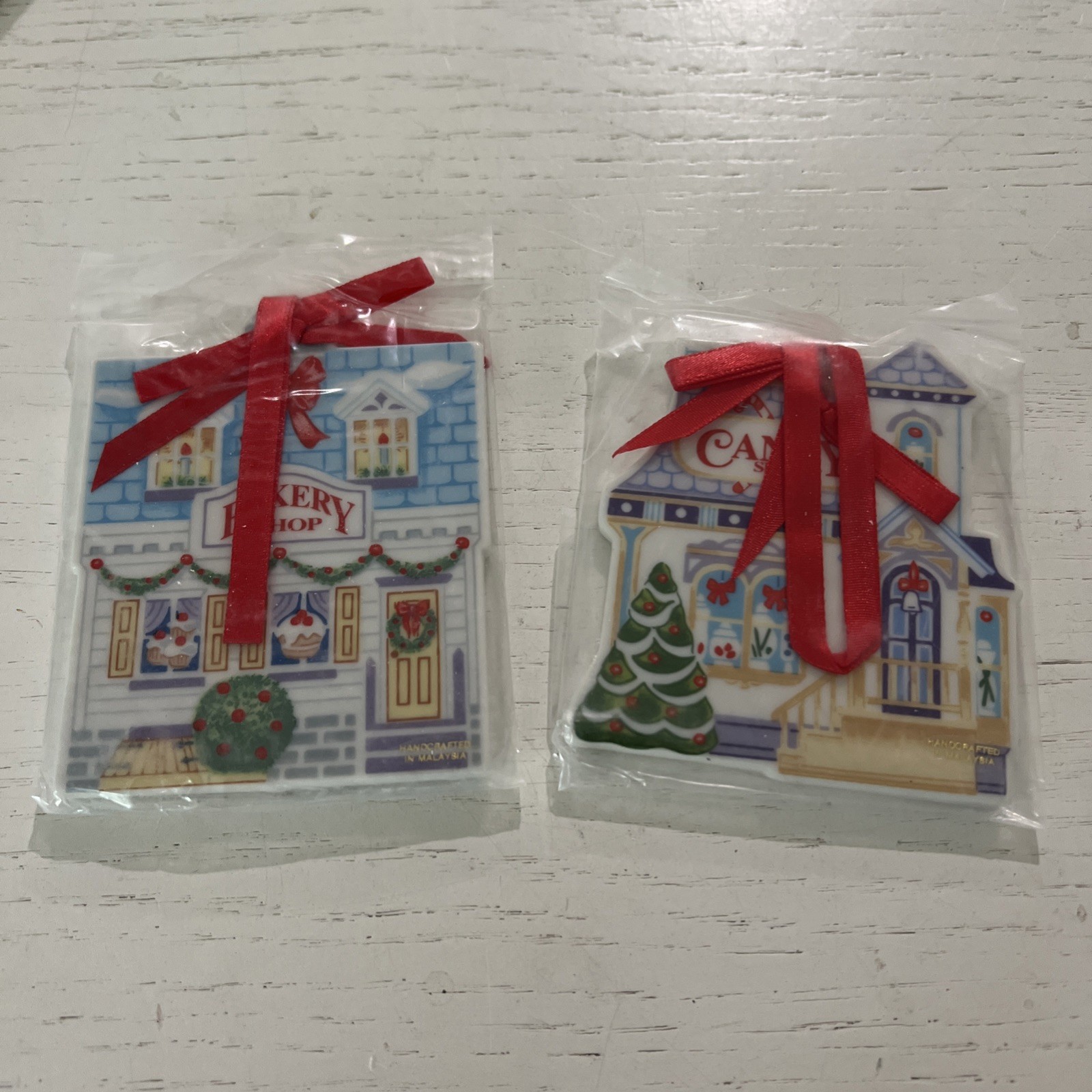 Lenox Village Holiday Porcelain Ornaments Bakery & Candy w/ Box Set