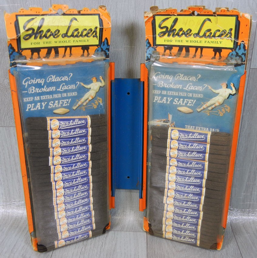 Rare 1930\'s Old Mitchellace Shoe Laces Store Counter Display Advertising Binder