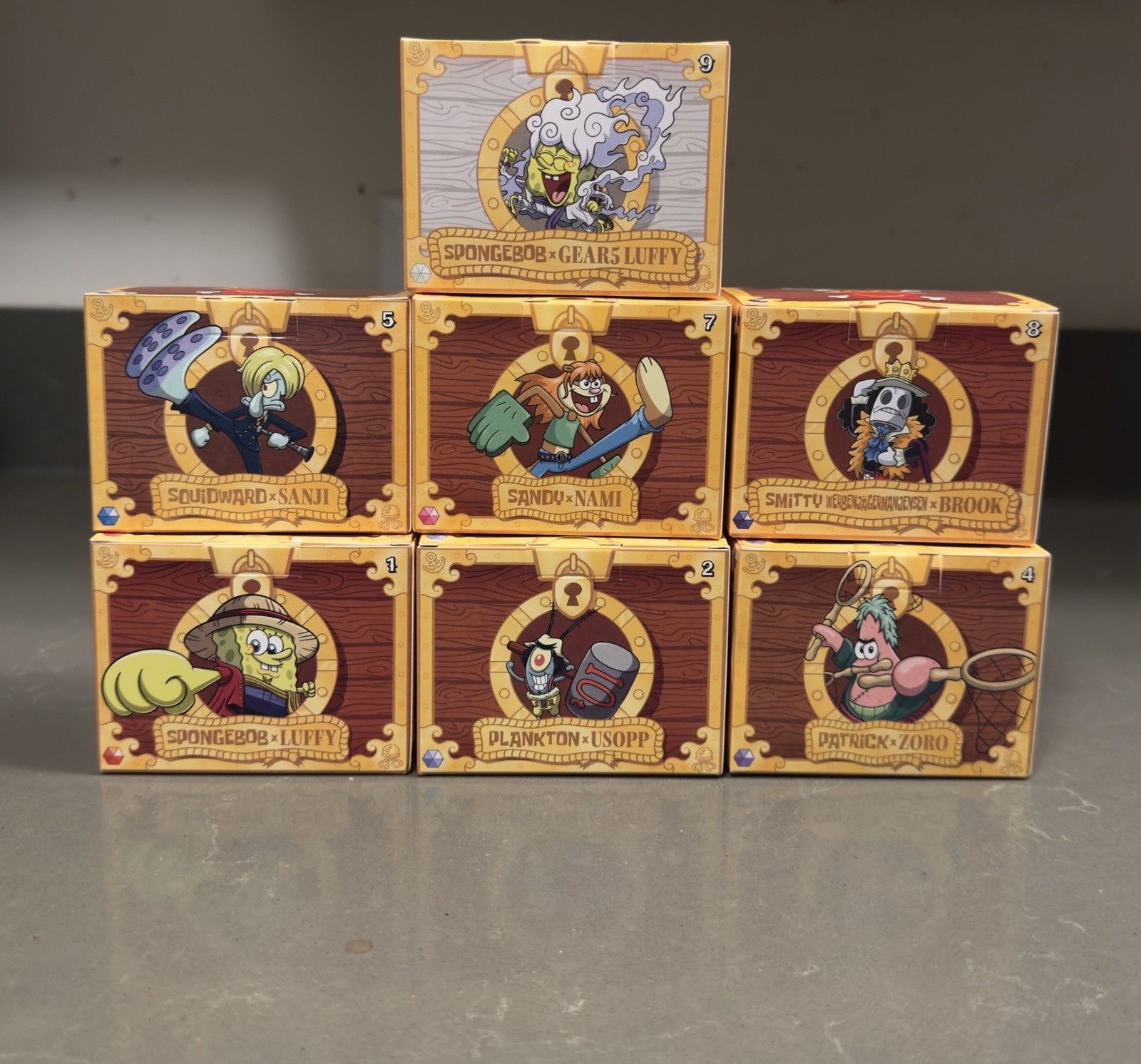 McDonald's SpongeBob x One Piece 7 Toy Set; 1, 2, 4, 5, 7, 8, 9, + Happy Box
