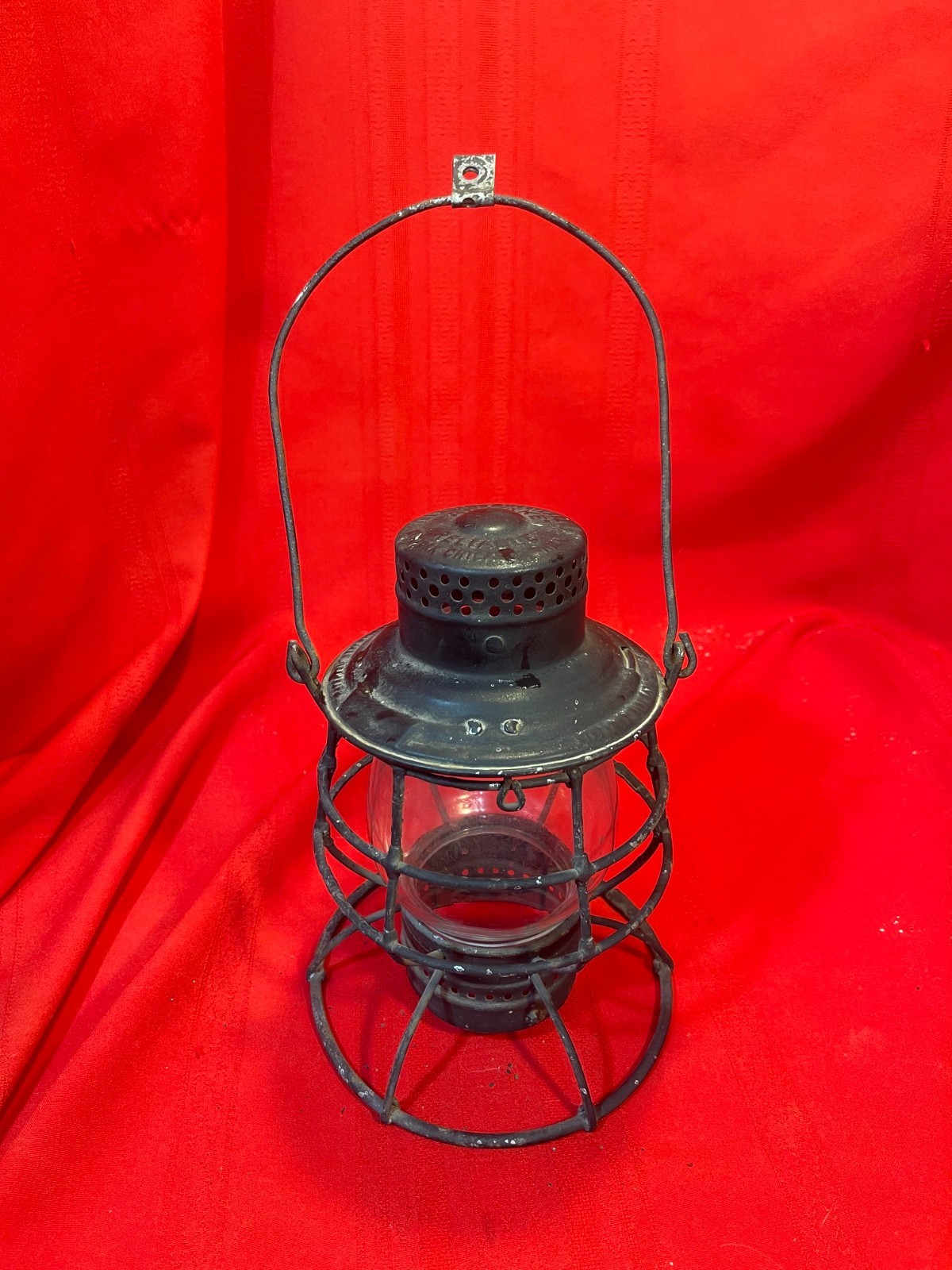 Antique Adlake Reliable Railroad Lantern Frame & Globe
