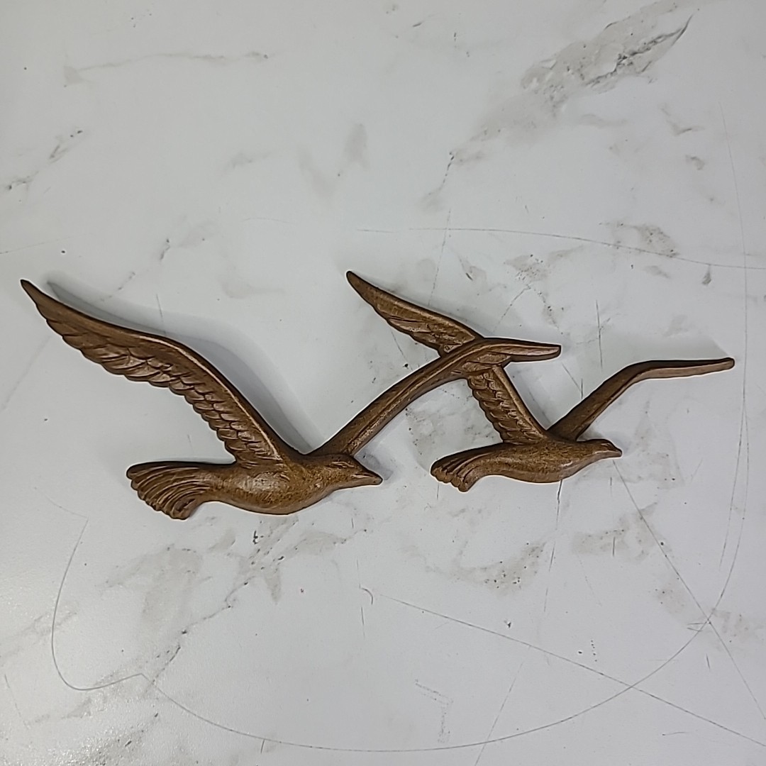 Vintage HOMCO Home Interiors Set Birds Seagulls Wall Hanging MCM