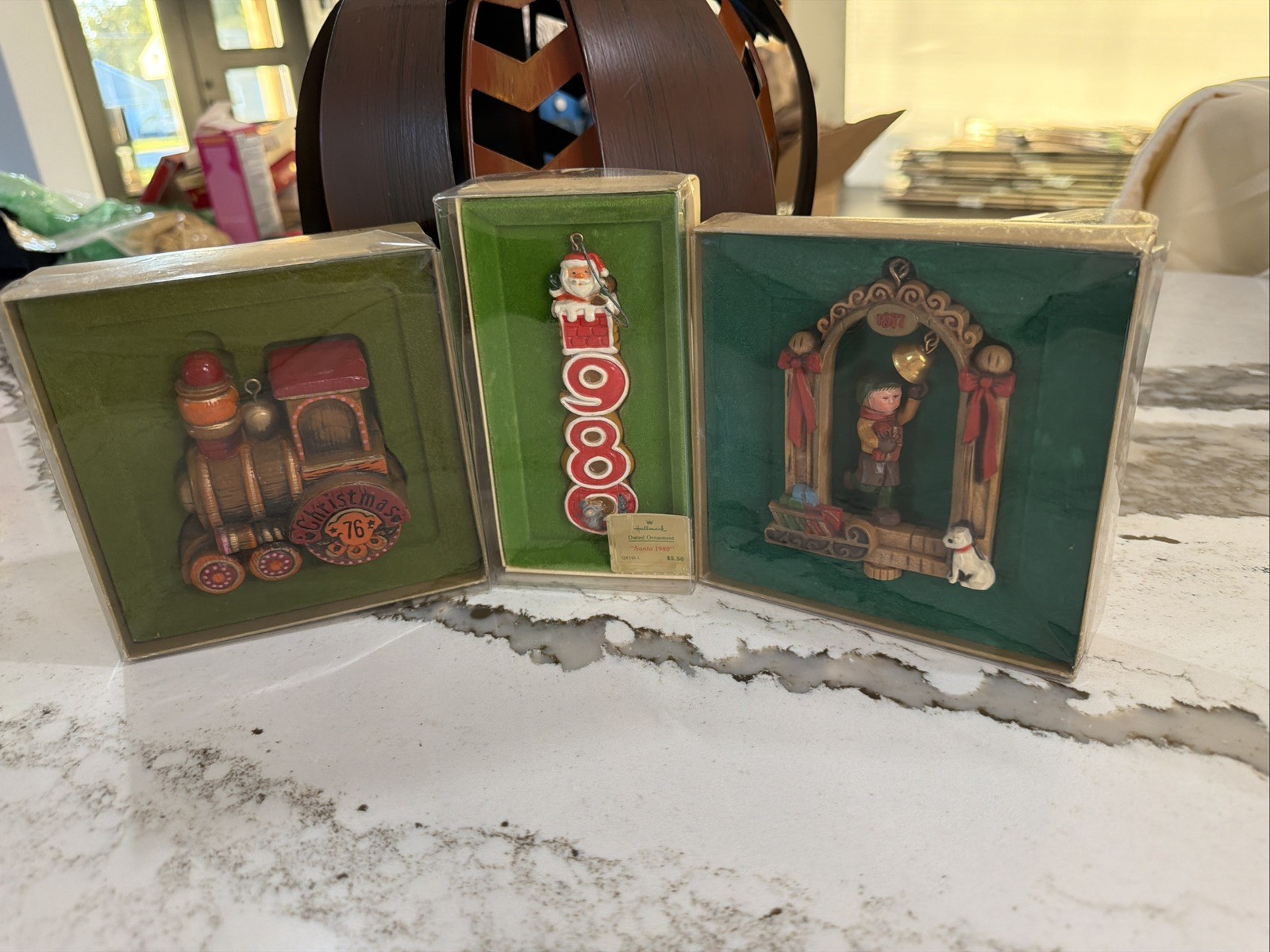 Vintage 1976& 1977  Hallmark Ornaments Original Boxes 