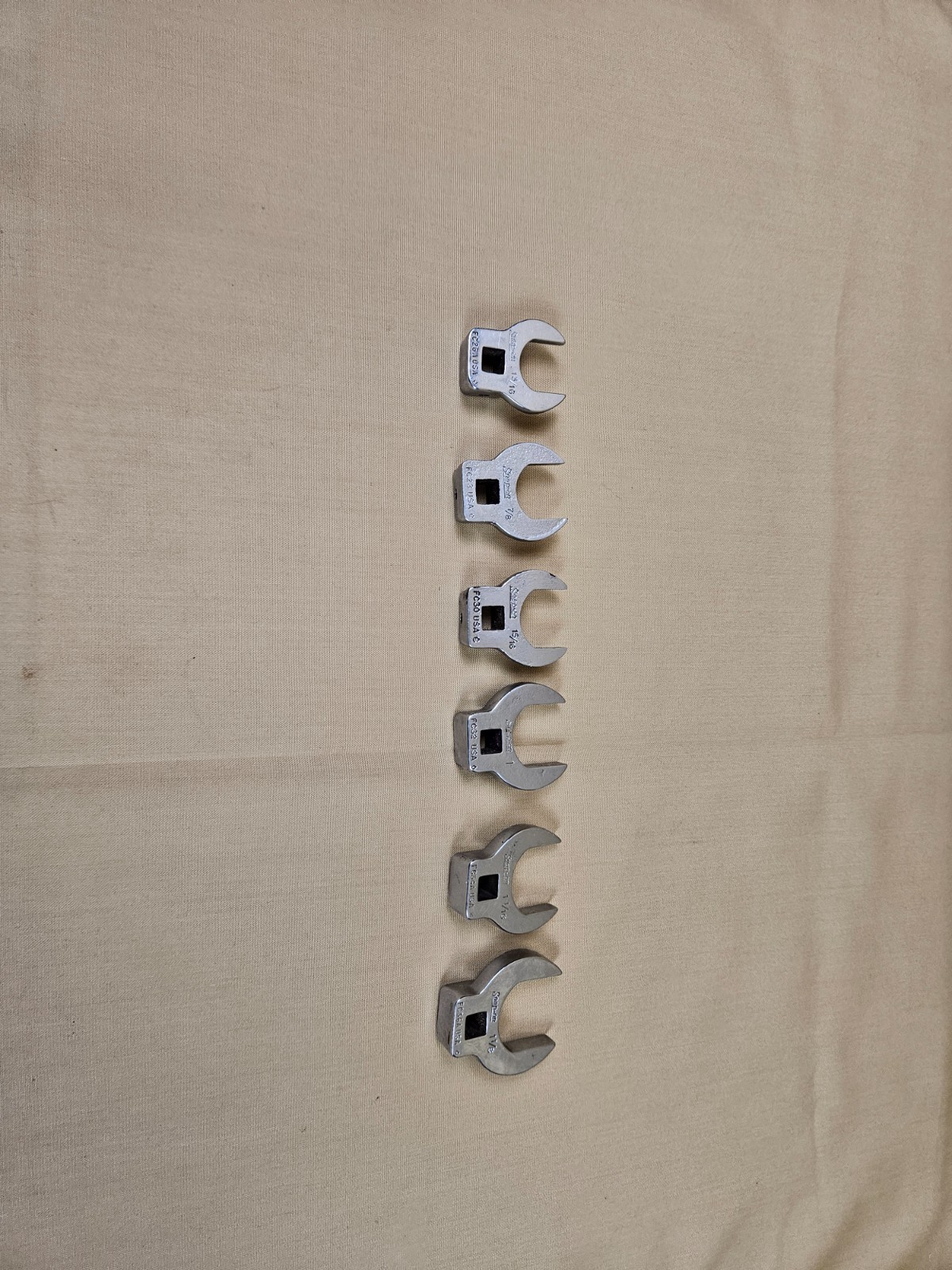 6pk Snap-On crowfoot 3/8 drive wrench FC26A 28 30 32 34A 36A 13/16