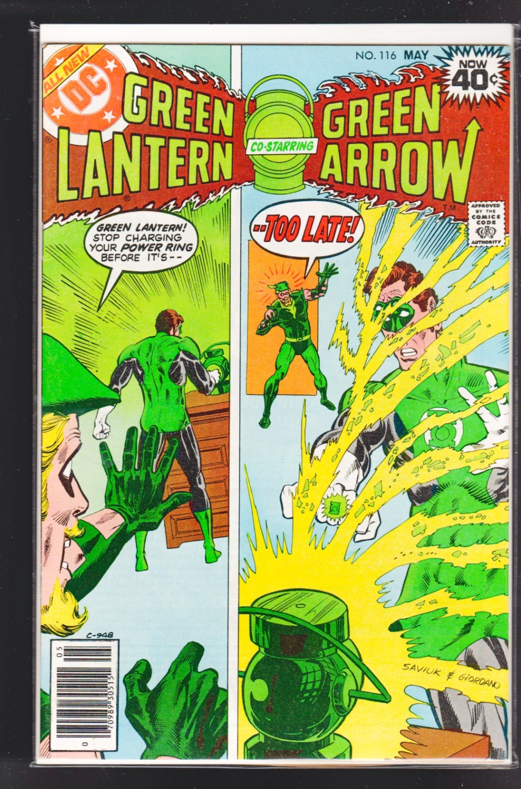 GREEN LANTERN/ARROW #116 NM 9.4/9.6 1978 GUY GARDNER GL KEY BRONZE GEM CGC IT