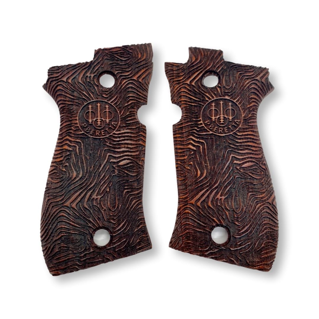 Zib Grips Real Wood Grips for Beretta 81F/84F Cheetah Models, Durable Fit