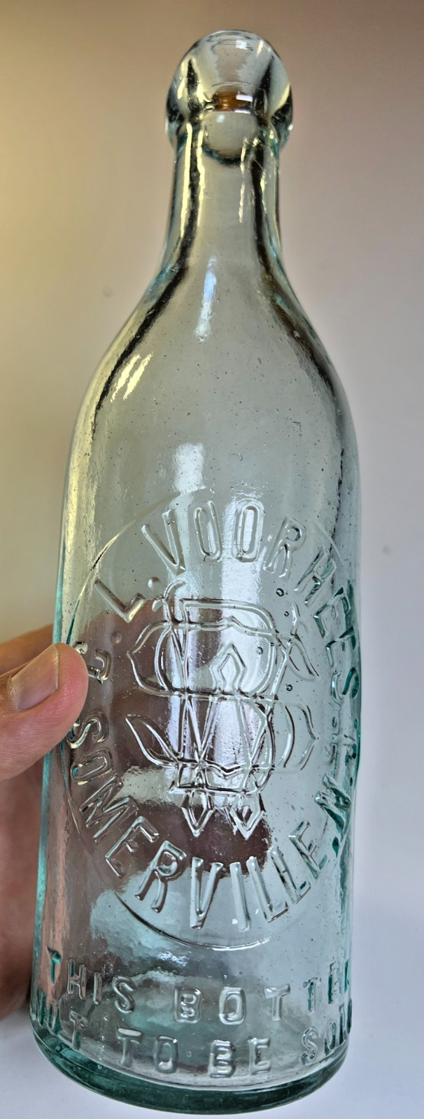 Antique 1895 C L Voorhees Somerville New Jersey NJ Blob Top Blobtop Beer MINT
