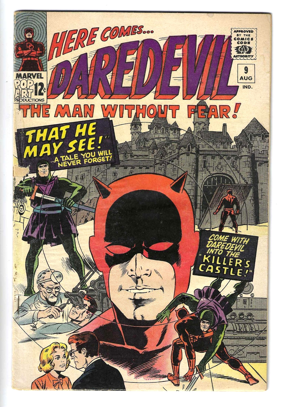 Daredevil #9 (1965) Stan Lee - Wally Wood - Nelson and Murdock - Karen Page -