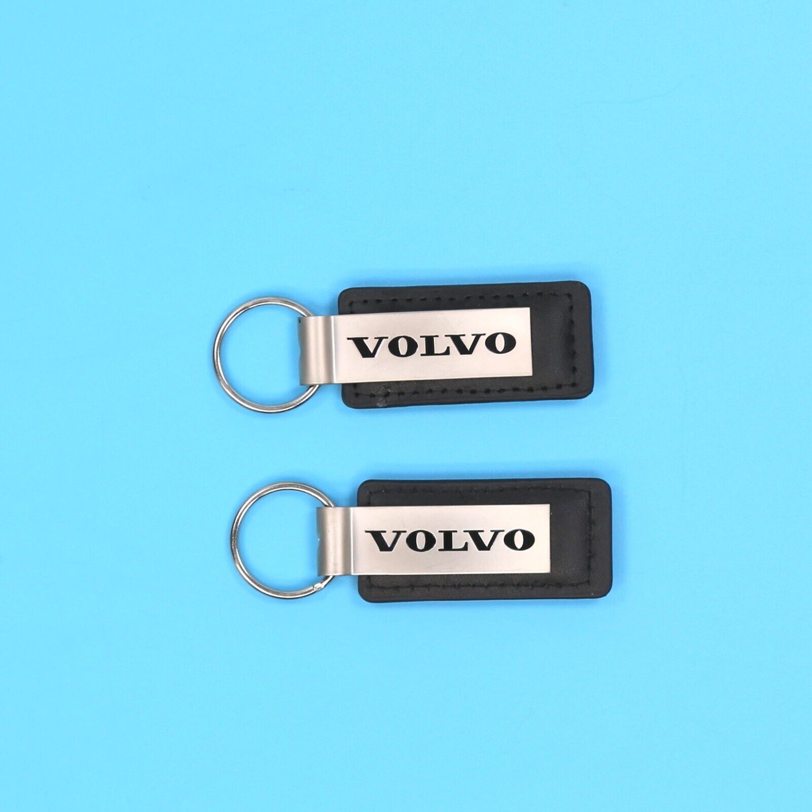 2 Genuine Volvo Stainless Steel Keychain Ring Dealership FINDLAY VOLVO LAS VEGAS
