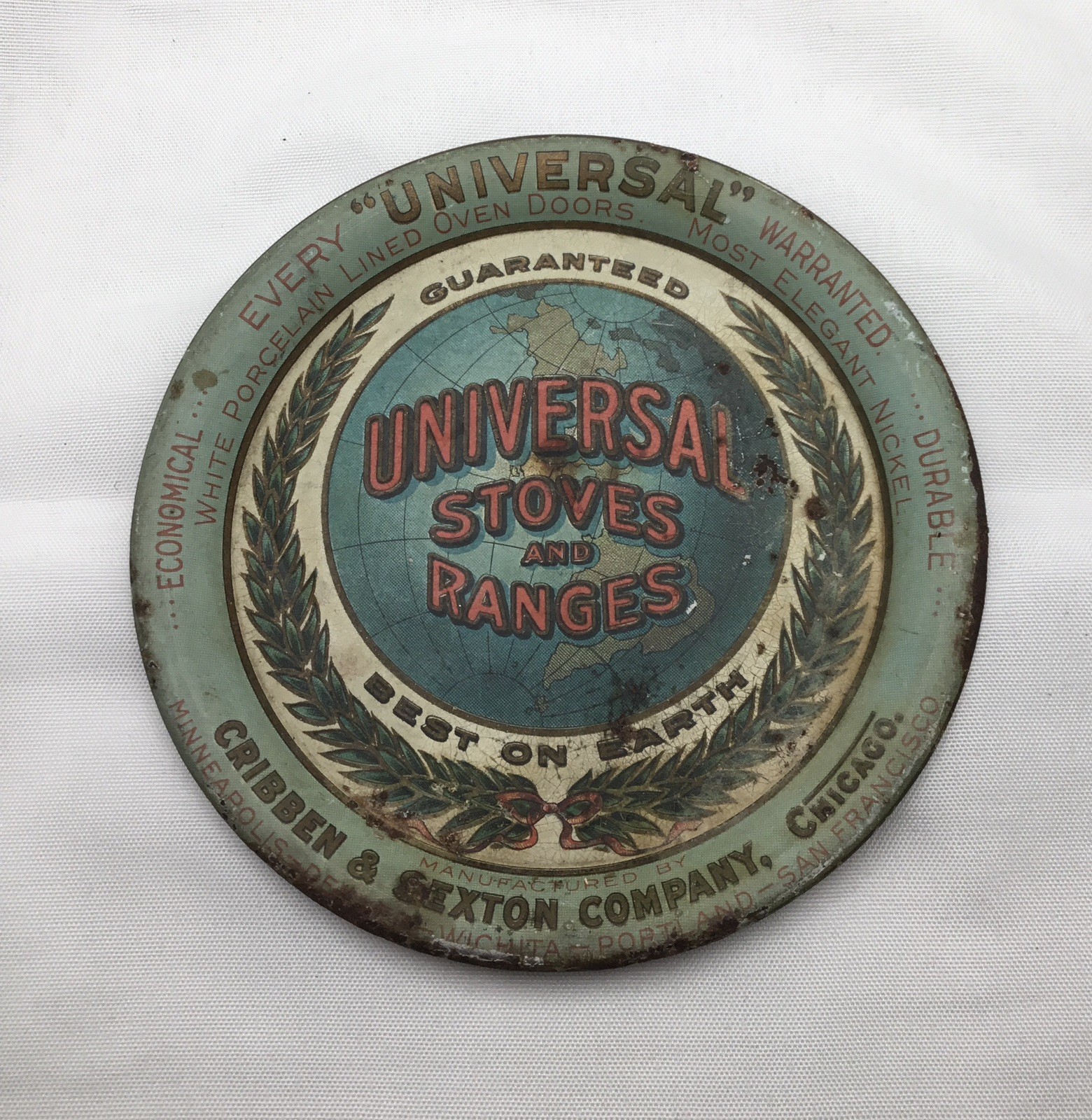 Antique - Universal Stove and Ranges Tin Litho Change/Tip Tray c. 1910-20