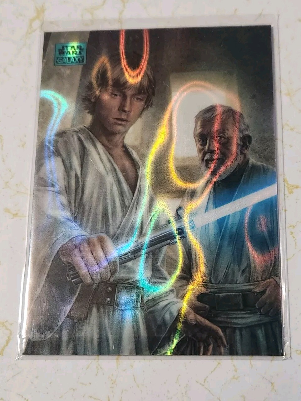 2024 Star Wars Chrome Galaxy Luke Wields The Lightsaber Aqua Lava Refractor /175