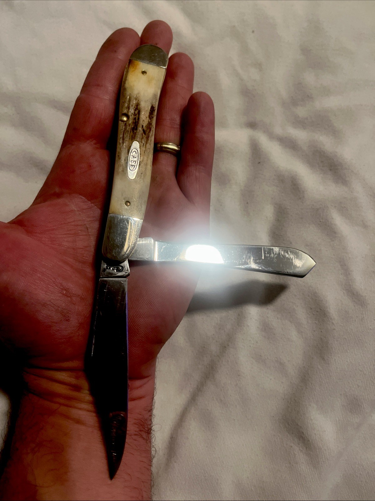 Case XX 5240 Gen. STAGG Large Dog Leg Trapper Last Year Ever Made Mint 4 1/2