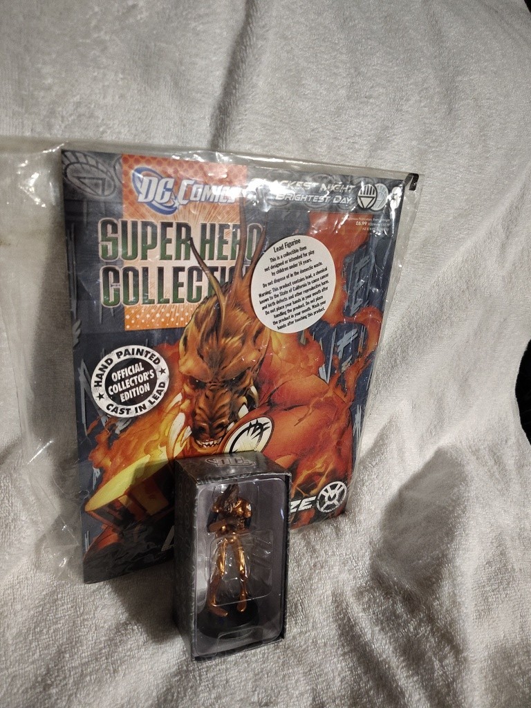 EAGLEMOSS DC COMICS Larfleeze Orange Lantern Blackest Night Figurine W/Mag (Y)