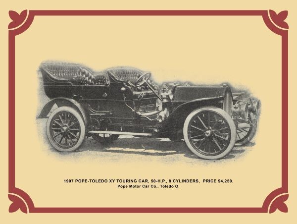 1907 Pope Toledo XY Touring Car NEW METAL SIGN: 9 x 12\