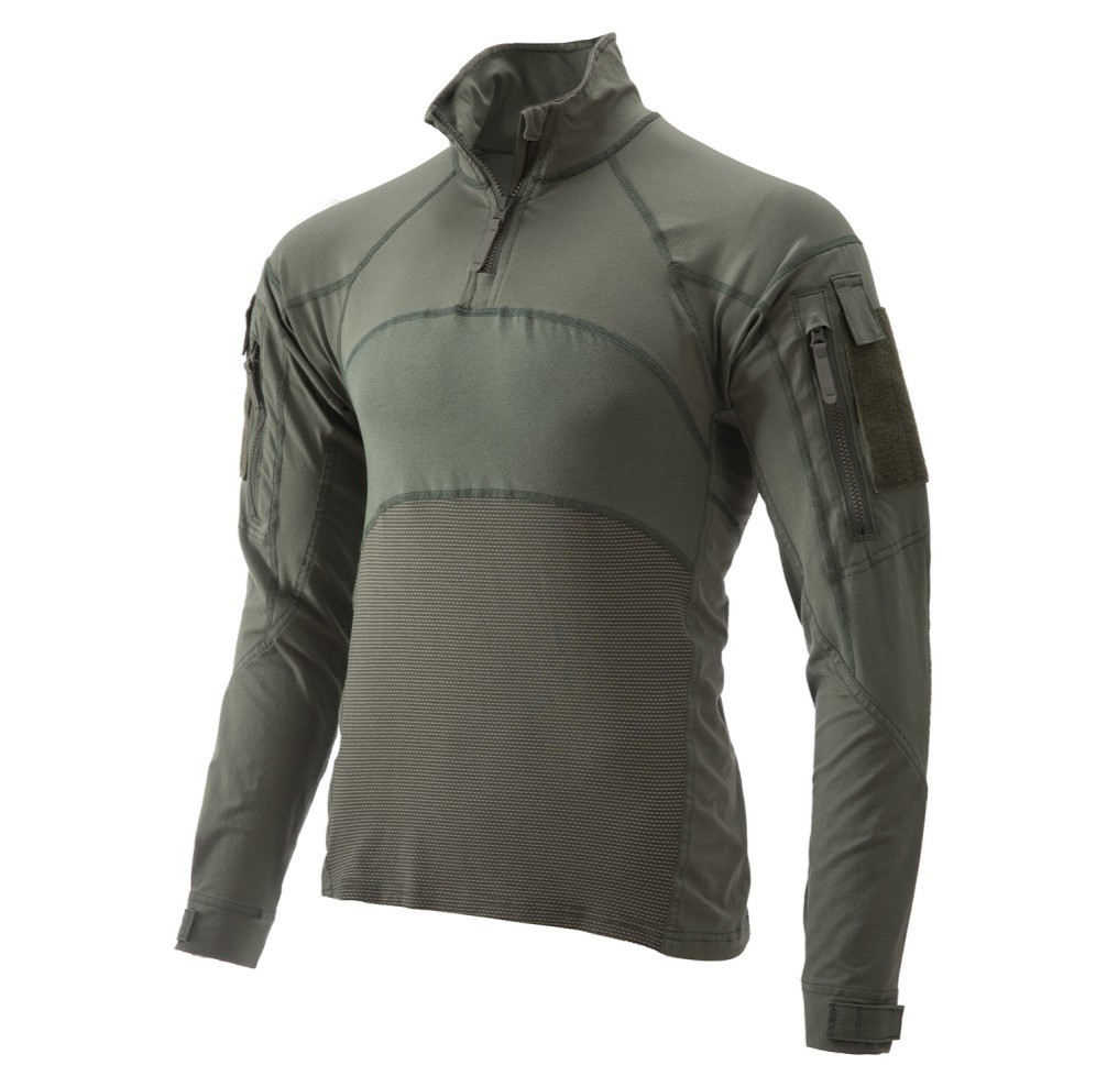 NEW MASSIF Advanced 1/4 Zip Combat Shirt Sage Green Size MEDIUM Flame Resistant