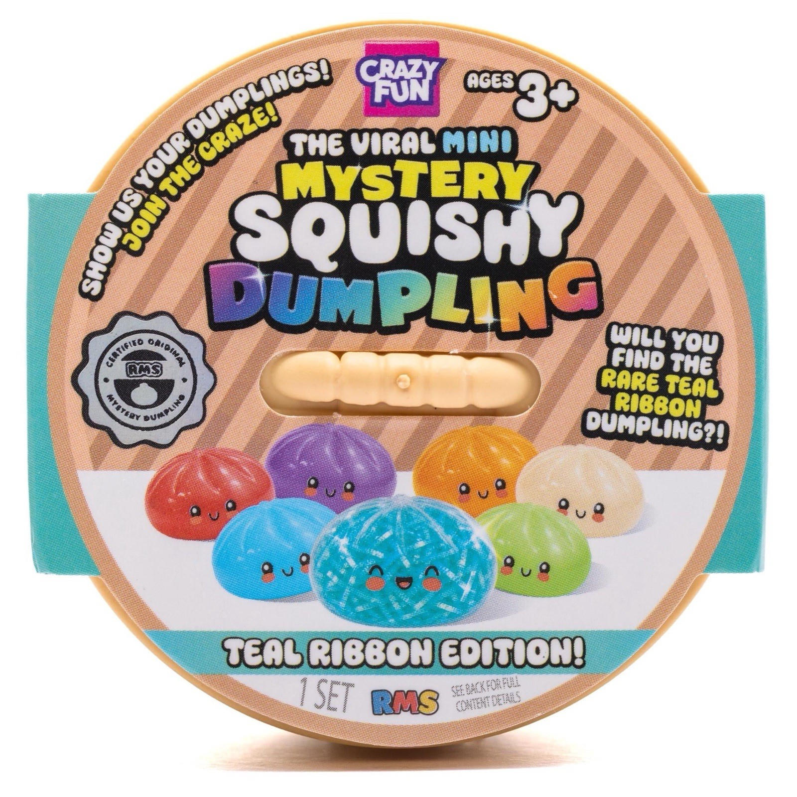 12x Sealed RMS Viral Mini Mystery Squishy Dumpling Teal Ribbon Edition