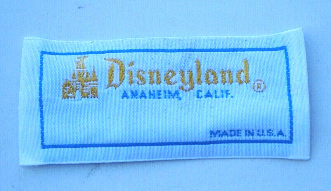 VINTAGE DISNEY DISNEYLAND CALIFORNIA EMPLOYEE CAST MEMBER CLOTHING LABEL TAG NOS