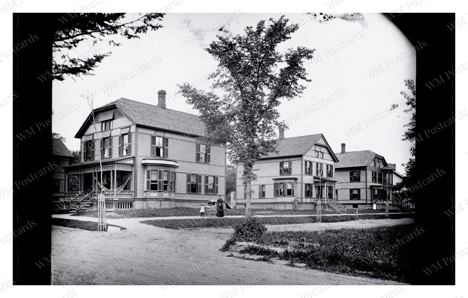 Holyoke Massachusetts 1885-1899 Stick-style Houses Standard Postcard