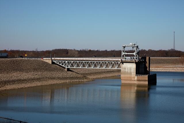 Photo:Oologah Oklahoma Lake Oologah Dam Bridge 1900s Landscape