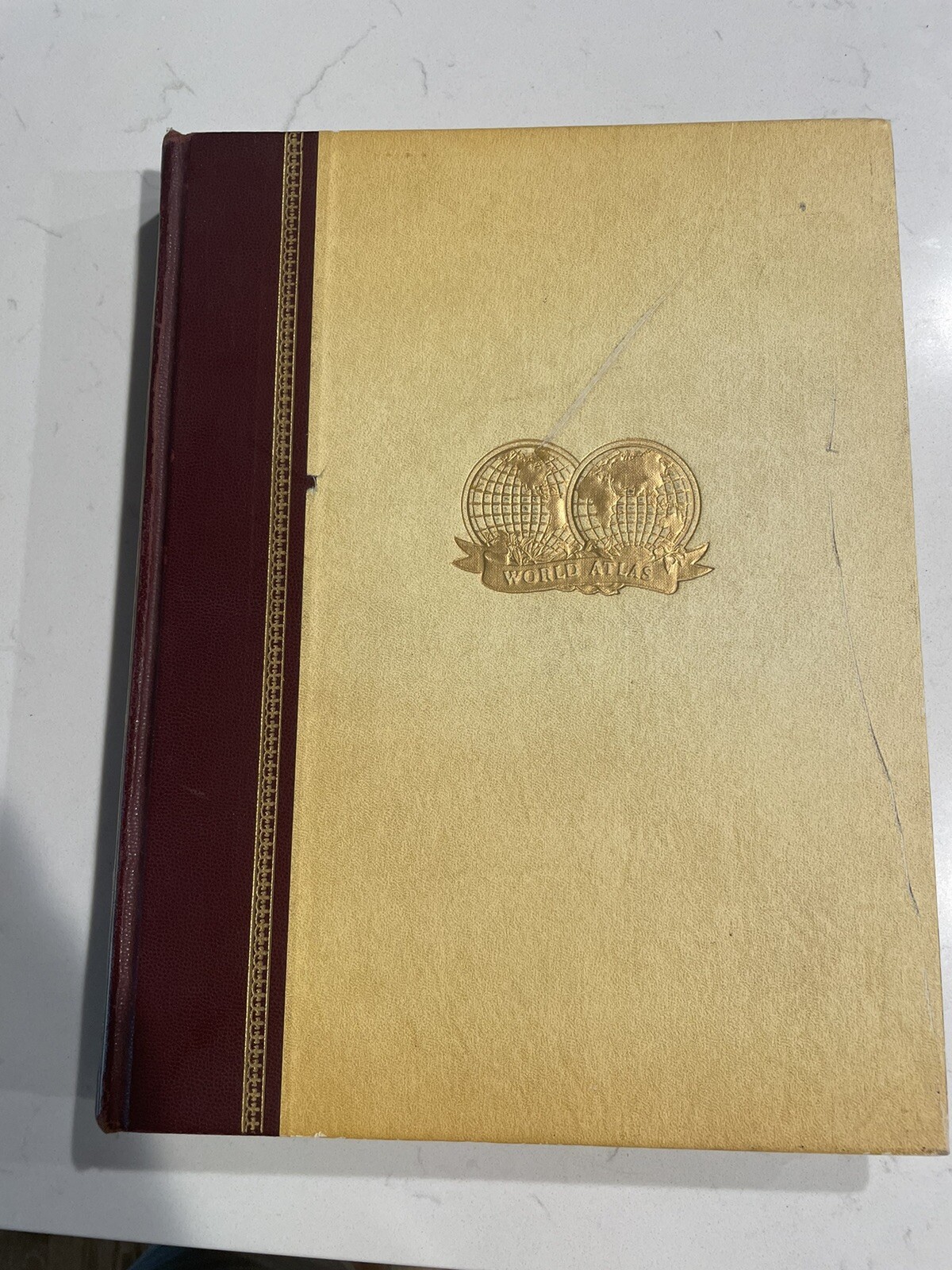 1965 Hammonds World Atlas Classic Edition Vintage Maps History Pre-Owned GC 