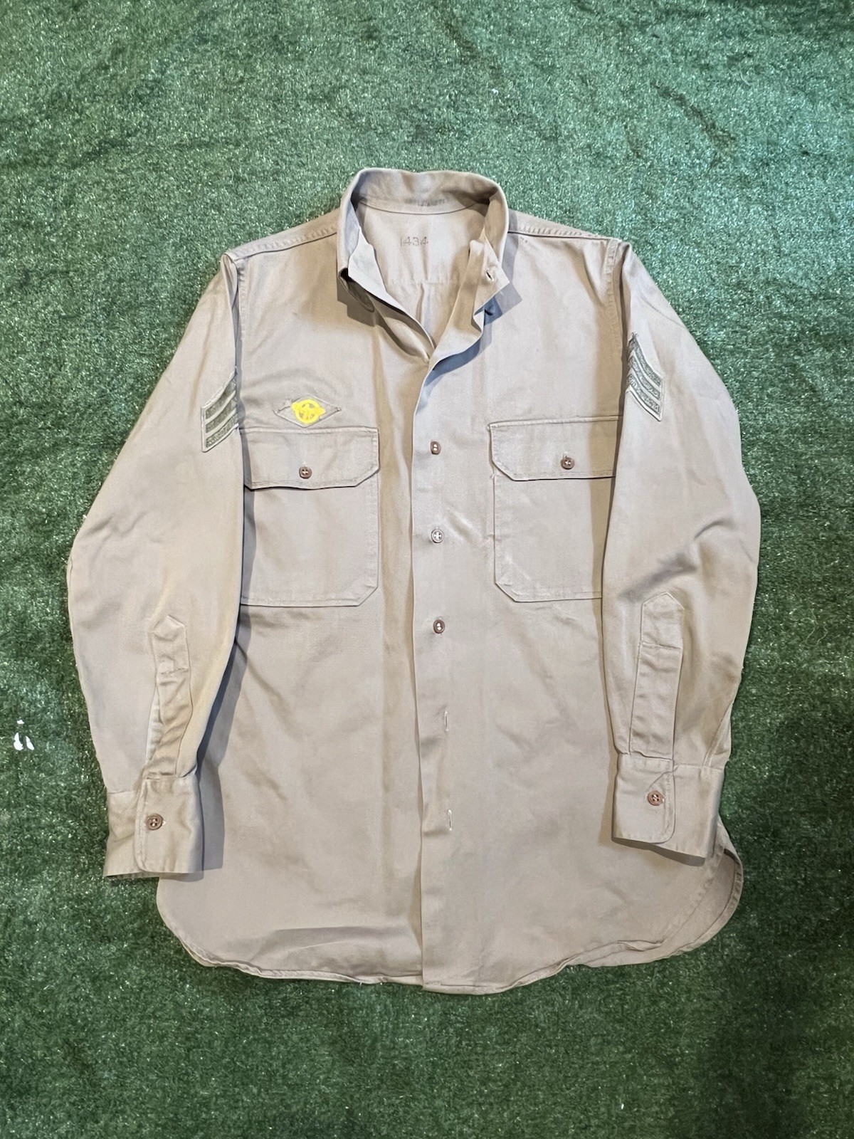 Vintage 1940's Military Shirt WWII US Army Air Force Officer's Uniform WW2 USA