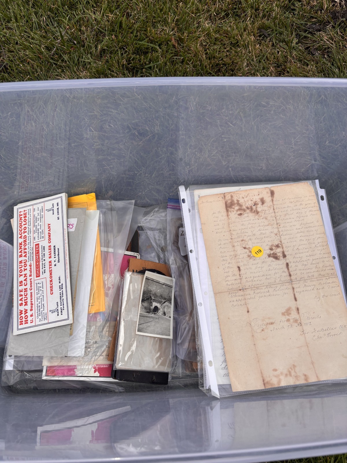 Large Antique Ephemera Lot - 1800s Letters, Photos, Ads, Documents