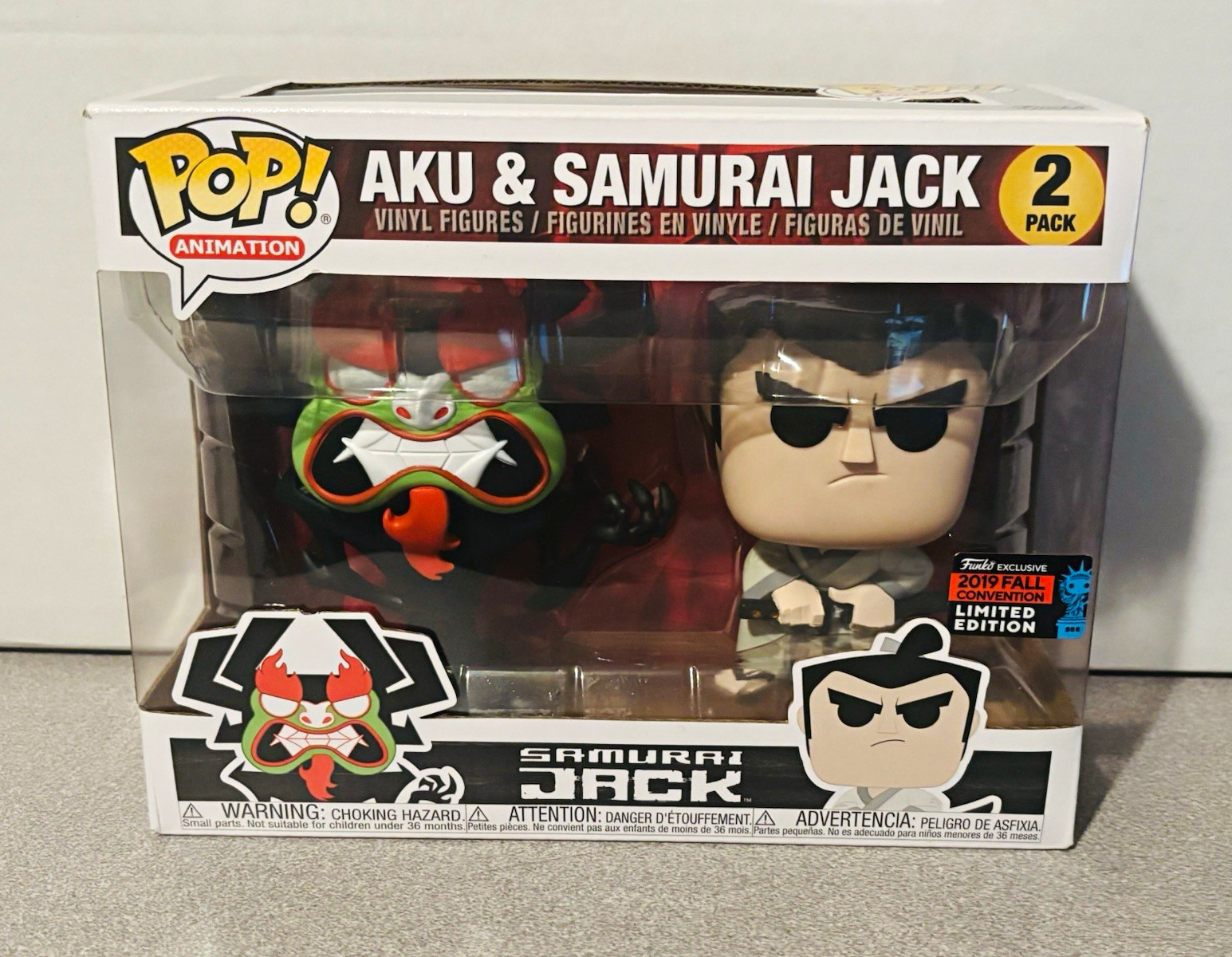 Funko Pop Animation Aku & Samurai Jack 2-Pack Adult Swim 2019 NYCC Limited