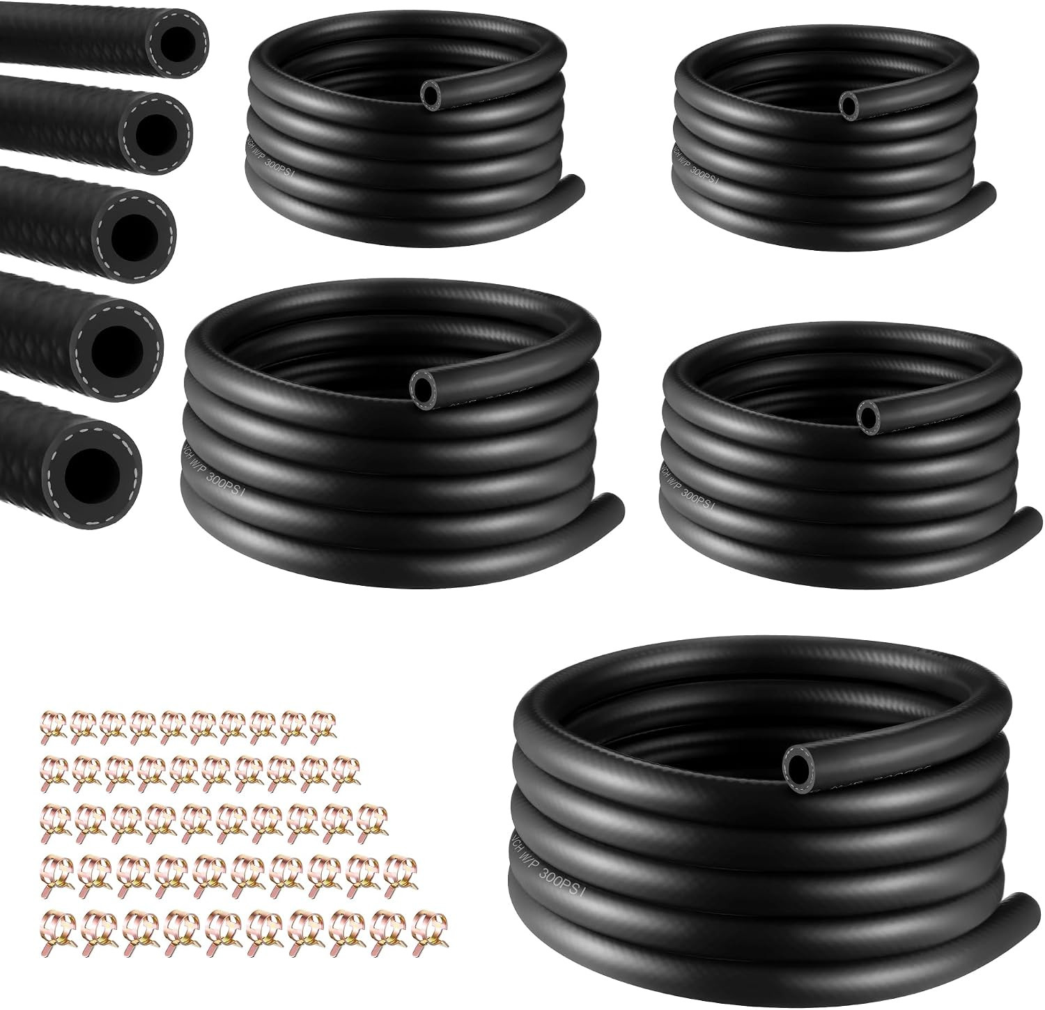 10Ft 5 Sizes Fuel Line Hose Kit - 3/8 10Ft 5 Sizes Fuel Line Hose Kit - 3/8