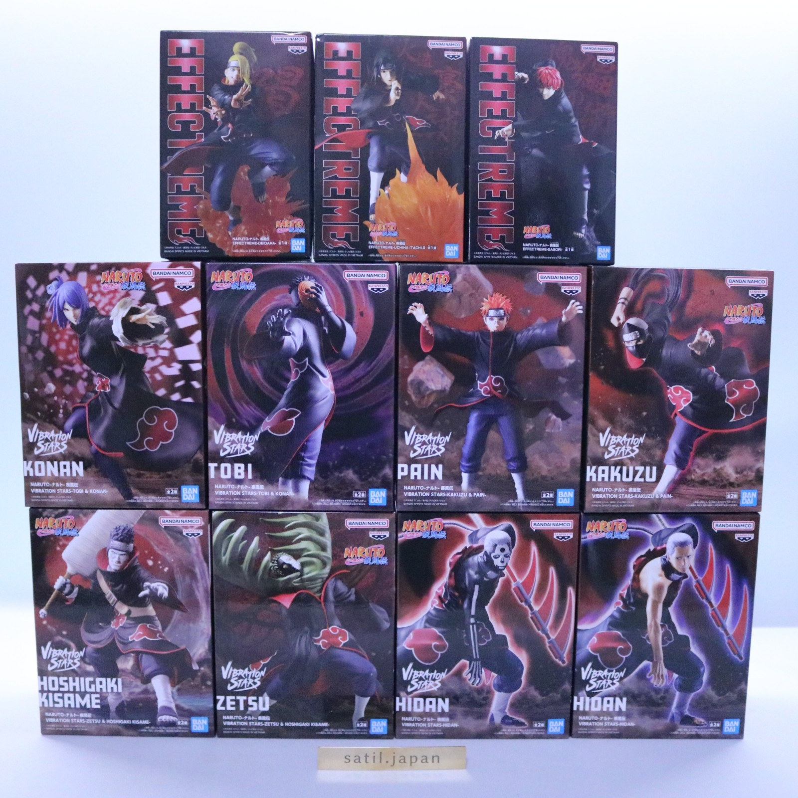 [NEW] BANPRESTO NARUTO Shippuden VIBRATION STARS Akatsuki Figure Complete Set