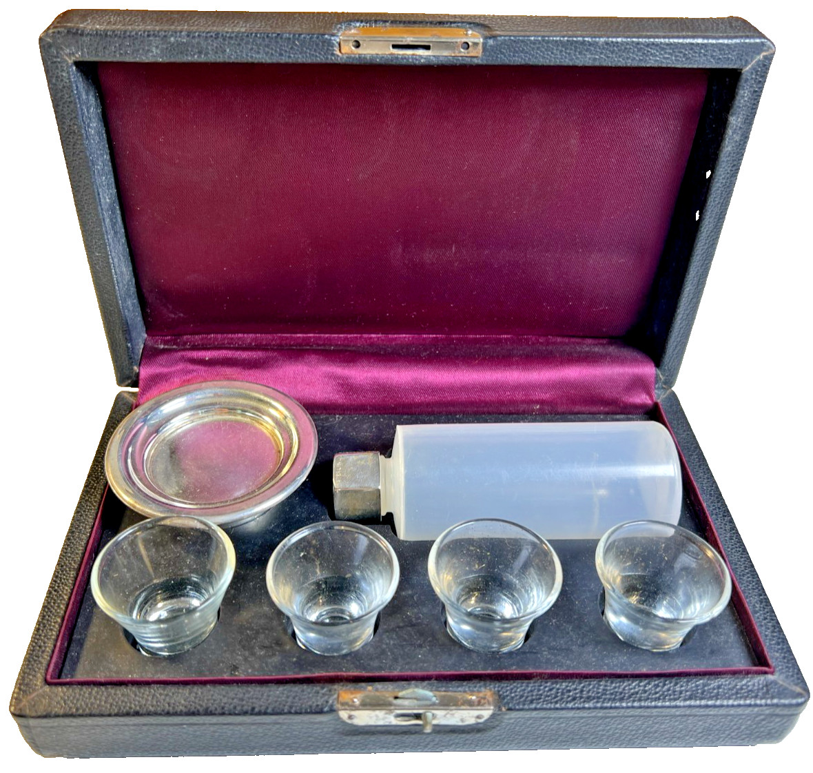 Antique STERLING Communion Set Deacon Franklin Boyle Fitchburg / Shirley MA Mass